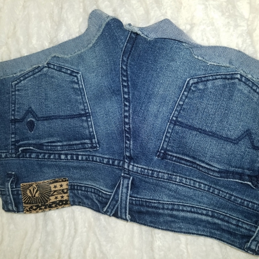 🖤 Shorts volcom sound check short cuffed stretchy dark jean 27 S M - Picture 5 of 6
